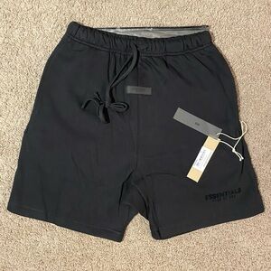 New Medium Black Essentials Fear of God Shorts